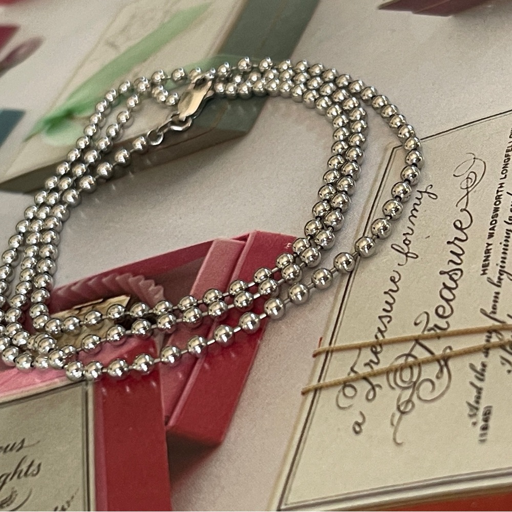 Sterling Silver Beaded Necklace